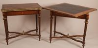 Suite de quatre tables à plateaux rectangulaires, en bois de… (photo 6)
