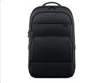 a black backpack on a white background with a logo on it