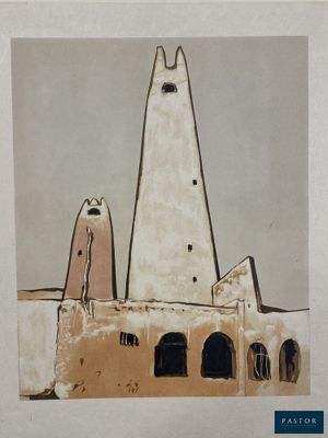 une photo d'une photo d'un bâtiment surmonté d'une tour horloge