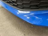 a close up of a car ' s front bumper