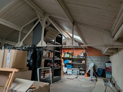 a room that has a lot of boxes and boxes on the floor