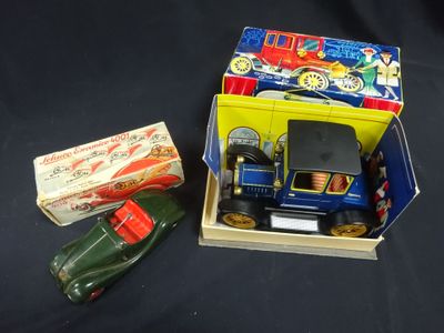 a toy truck and a box of candy on a table