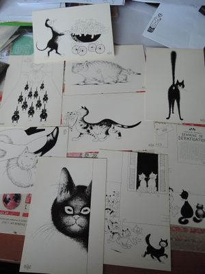 Neuf Cartes Postales Illustrateur Albert Dubout Noir ET…