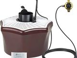 a close up of a pressurer and a hose on a white background