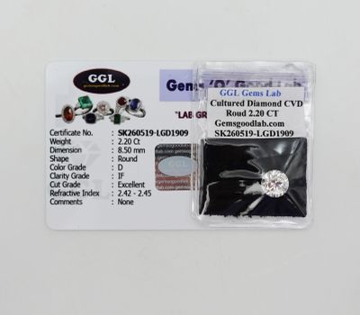a card with a picture of a diamond on it