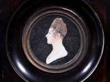 a picture of a picture of a woman in a black dress
