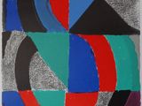 an image of a painting with different colors and shapes on it