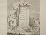 a drawing of a statue with a clock on top of it
