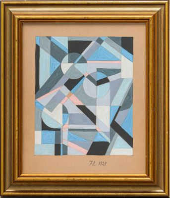an image of a painting in a gold frame on a wall