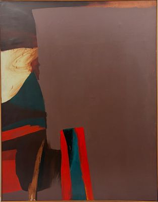 a painting of a man with a hat and a scarf