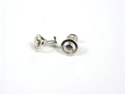 paire de boutons de manchette en argent ornés d'un motif en spirale noir et blanc