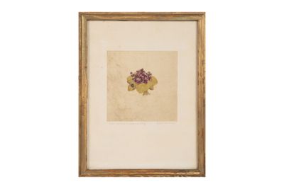 Horst SCHÖNWALTER ( XXe) "Bouquet de violette"