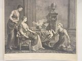 une photo représentant une femme et deux autres femmes assises à une table avec un chat