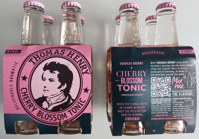 lot de 120 bouteilles soit 30 packs de 4 bouteilles de tonic cerise ma