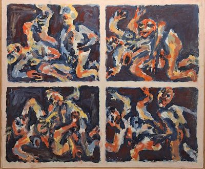 Jacques DANIEL (1920-2011) Ébats, quatre poses n° 1, 1993/19…