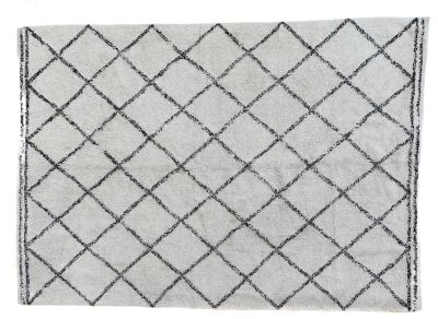 Tapis noué main dans le goût berbère à fond ivoire à décor d…