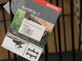 a book on a rack with a barcode on it