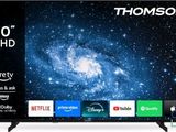 a television showing the new smart tvs on display in a store