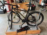a bike that is sitting on a stand in a store