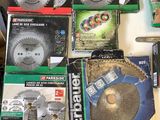 many different types of circular saws on the table