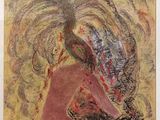 une image représentant un tableau représentant le visage d'une femme aux cheveux longs