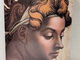 an image of a painting of a woman ' s head with curls