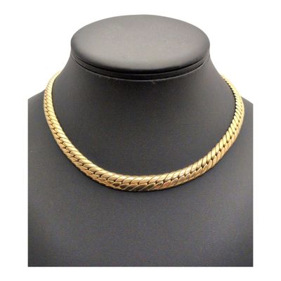 COLLIER en or jaune mailles gourmettes Poids brut 27,4 g lon… - Photo 1