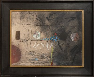 a picture of a painting on the wall of a room