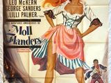 une vieille affiche de cinéma représentant une femme en robe rose