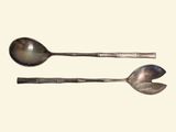 two spoons and a spoon on a white background