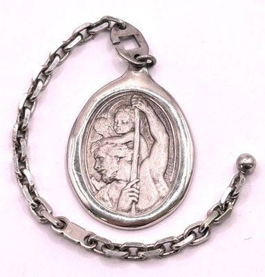 BECKER - Un bracelet religieux en argent 925/1000 rhodié de la maison  - Photo 1