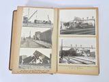 pictures of a book with pictures of a train on it