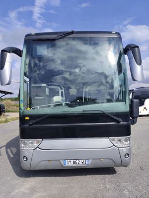 a bus that is parked on the side of the road