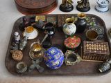 a tray that has a lot of different items on it