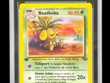 a close up of a pokemon card on a black background