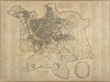 une vieille carte de la ville de Paris au XIXe siècle