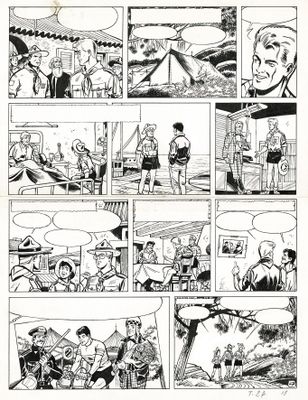 une page en noir et blanc d'une bande dessinée racontant une histoire