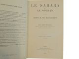 an open book with the title of le sahara le soudan on it