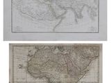 two maps of the world, one showing india and the other showing asia