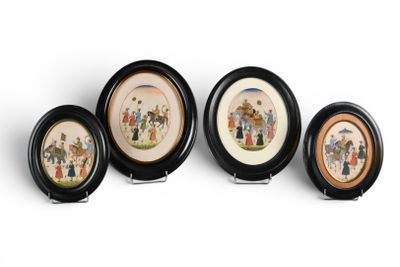 trois assiettes à motifs différents sur une surface blanche