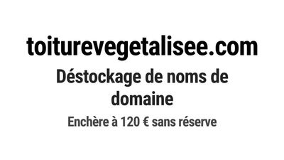 Nom de domaine toiturevegetalisee.