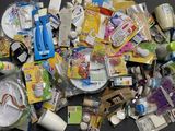 a pile of children ' s items on a table