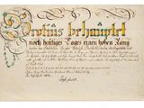 an old manuscript with writing and calligraphys on it