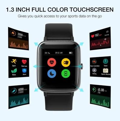 an image of a smart watch with a screen showing different color options