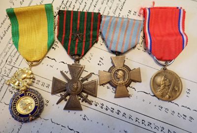France : Médaille Militaire, Croix de Guerre 14 avec citatio…