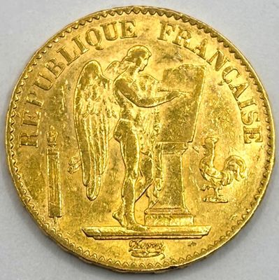 une image représentant une pièce d'or sur laquelle figure un ange