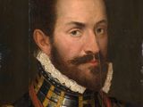 a painting of a man with a beard wearing a suit of armor