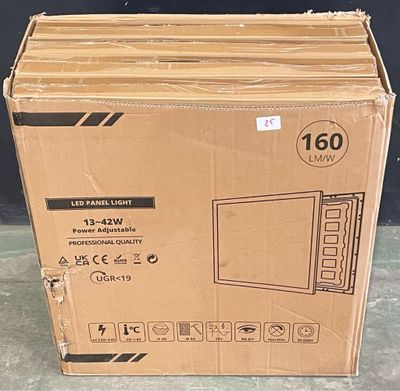 a cardboard box with a picture of a television inside of it