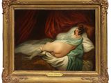 l'image d'un tableau représentant une femme nue allongée sur un lit