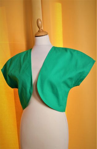 GUY LAROCHE BOUTIQUE – Boléro en coton vert. Taille 42 étiquette ...